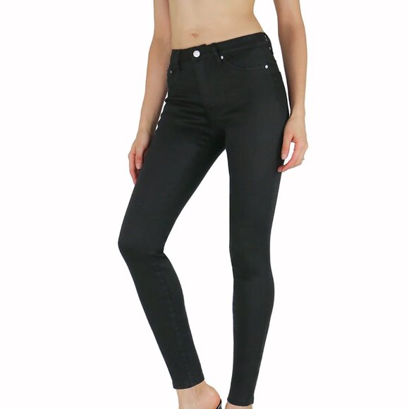 NWT | Tractr Black Skinny Jeans Pants Flat Front Faux Pockets Size 0 - Picture 1 of 7